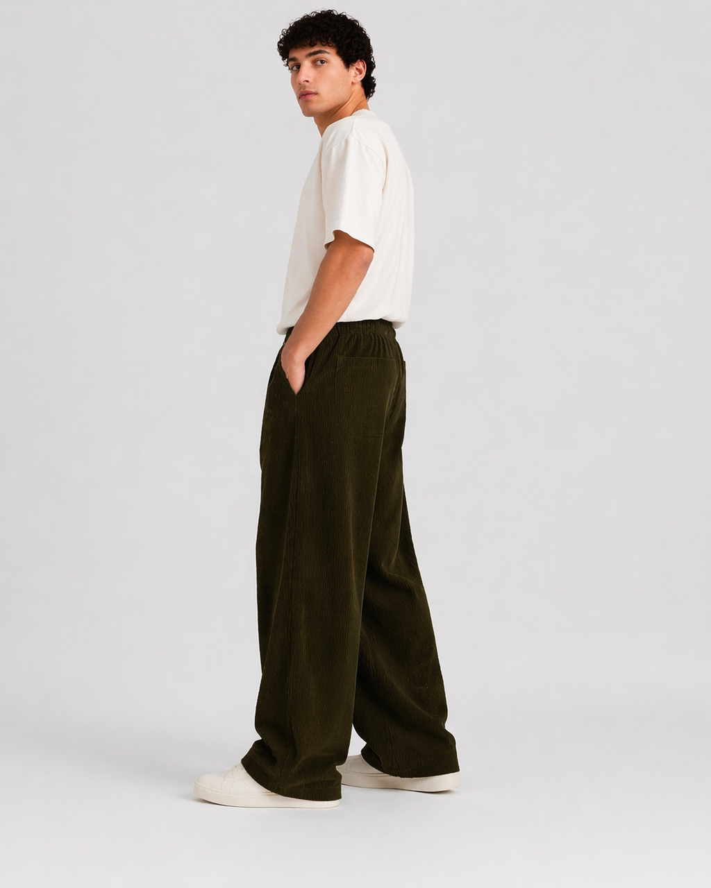 Dark Olive Green Corduroy Jogger