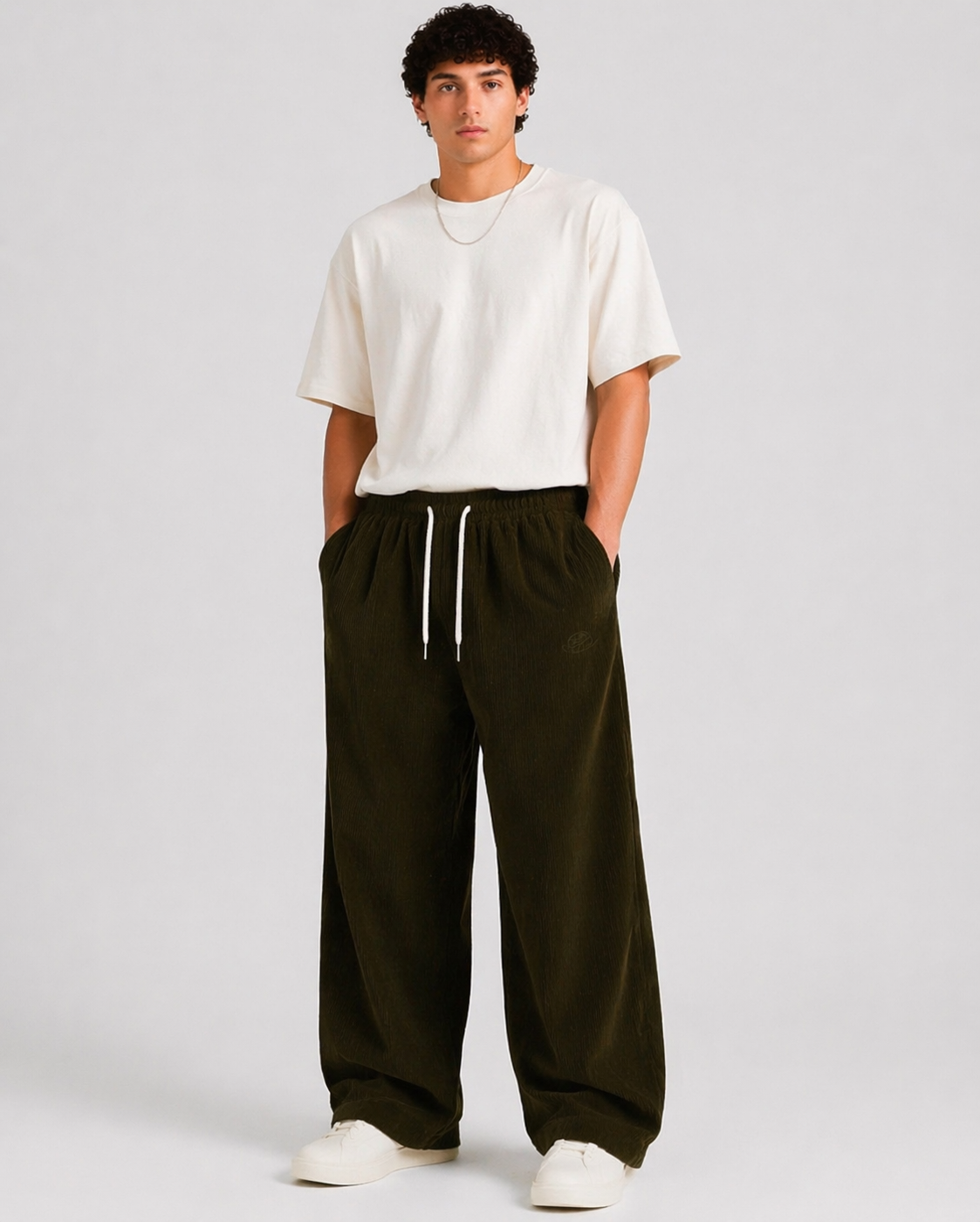 Dark Olive Green Corduroy Jogger