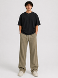 Khaki Corduroy  Oversized Jogger
