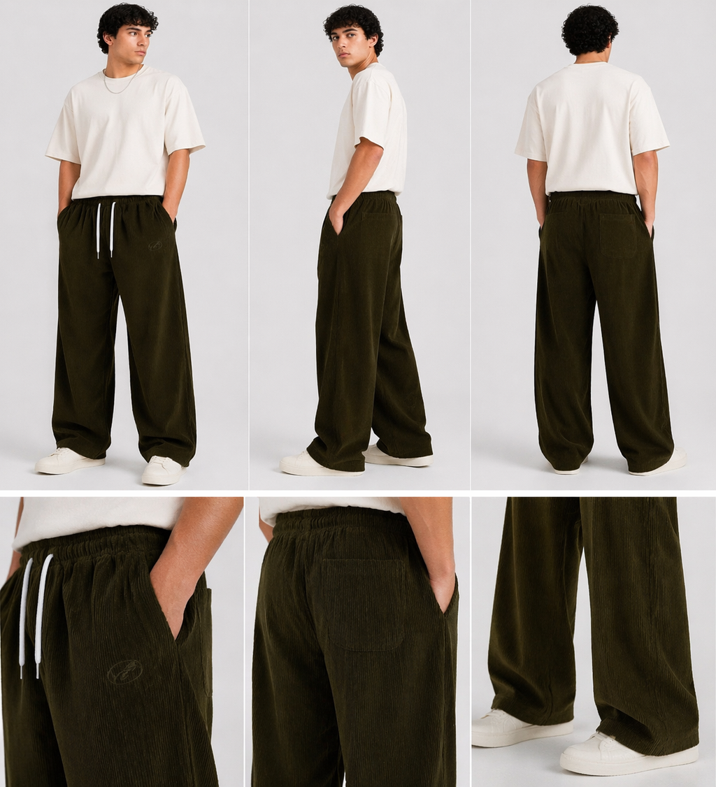 Dark Olive Green Corduroy Jogger